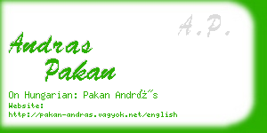 andras pakan business card